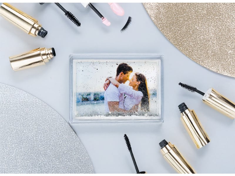 Cornice shake frame glitter argento 10x15 - personalizzata con la tua foto