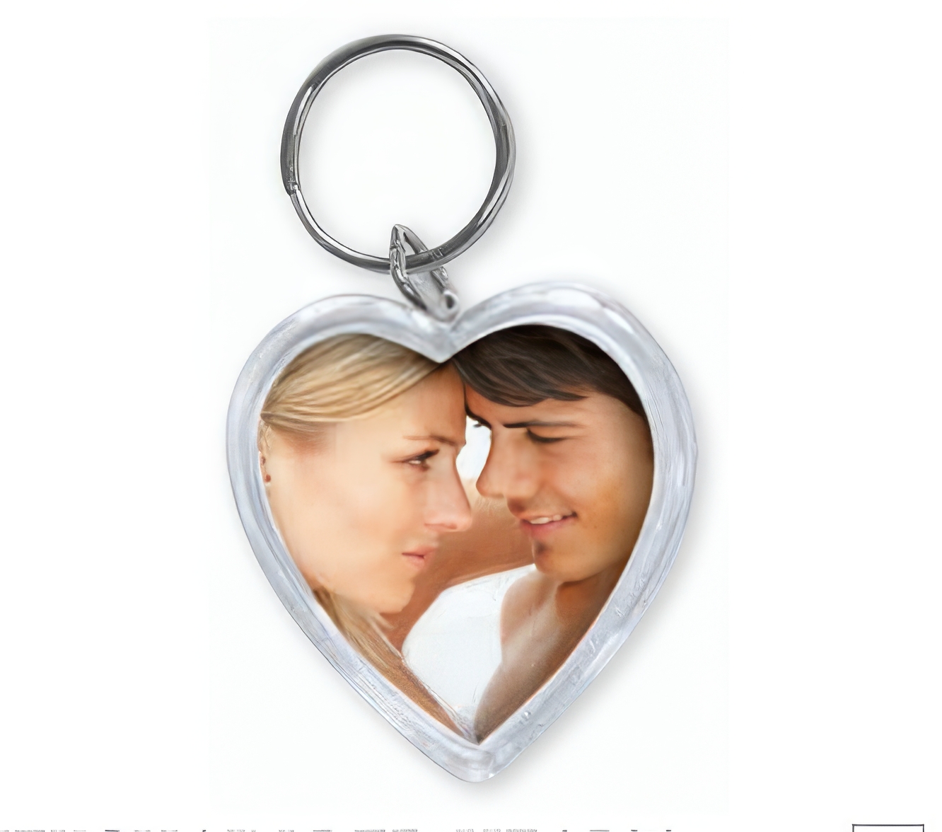 Portachiavi San Valentino Double Face con 2 Foto Personalizzate – Stampa e Montaggio Inclusi