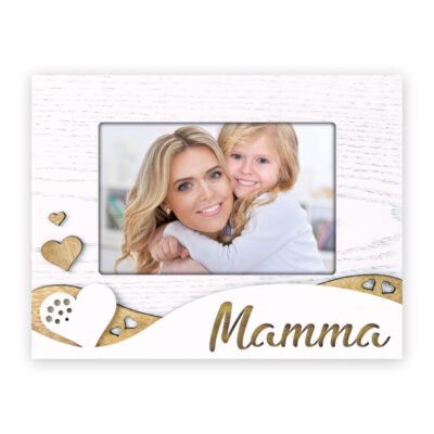 Cornice Famiglia in Legno 10x15 con Foto Inclusa – Mamma, Babbo, Nonna, Nonno, Nonni, Albero della Vita