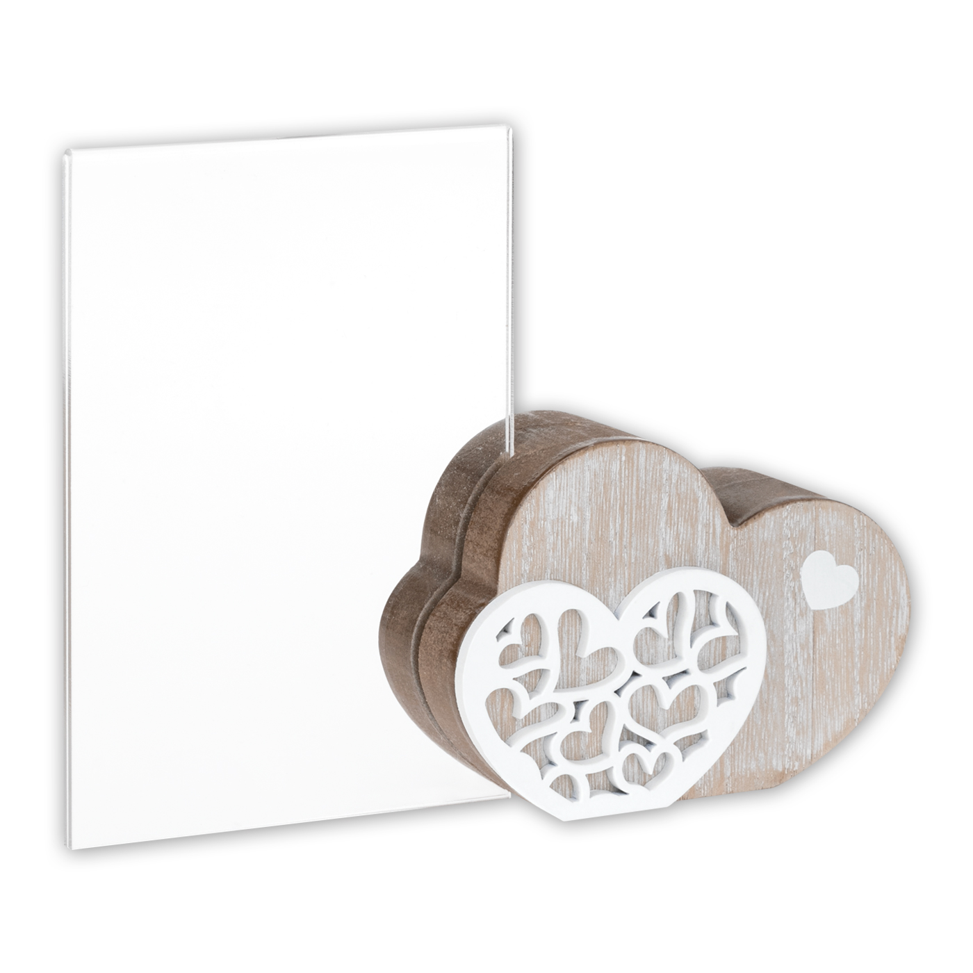 Cornice “Flora” - Decori in Legno e Acrilico 10x15 – Personalizzata con le tue foto - immagine 2