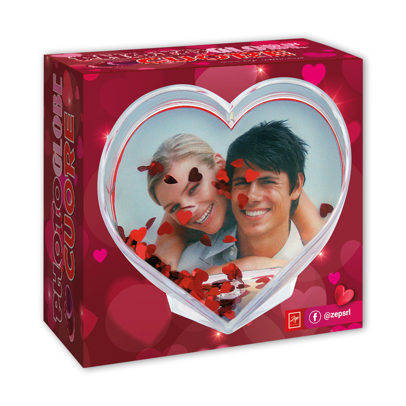 Photo Cuore Personalizzato con Foto – Cornice a Cuore con Acqua e Cuoricini Fluttuanti, Idea Regalo Romantica - immagine 2