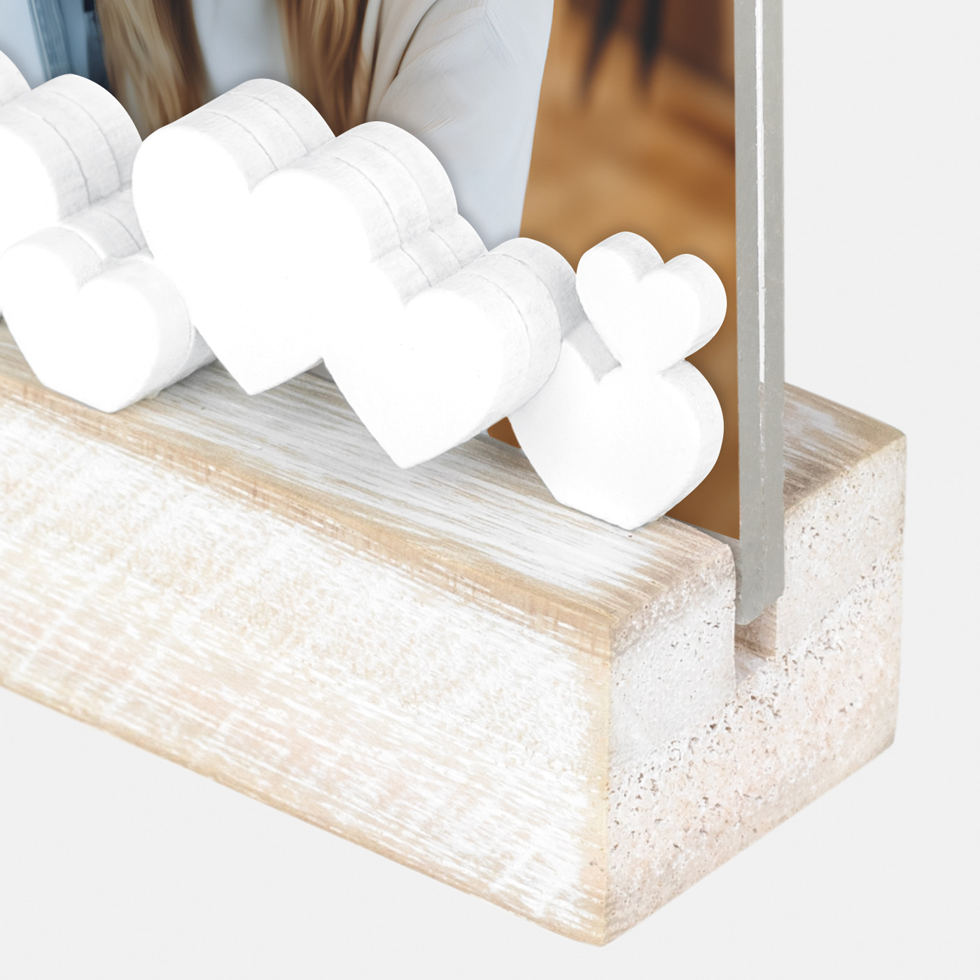 Cornice “Amore Mio” con Foto Inclusa – Acrilico con Cuori a Rilievo, Orizzontale e Verticale - immagine 4
