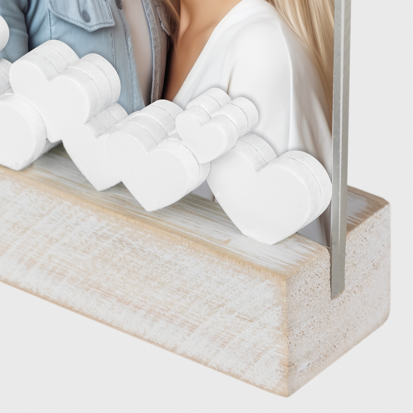 Cornice “Amore Mio” con Foto Inclusa – Acrilico con Cuori a Rilievo, Orizzontale e Verticale - immagine 2
