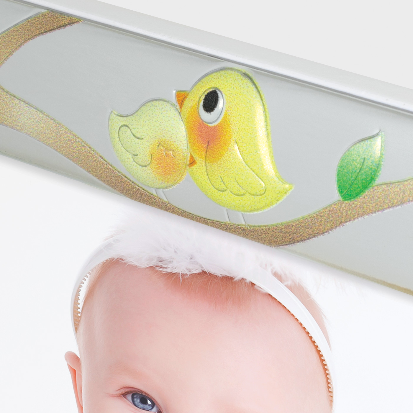 Cornice Adamo 10x15 in argento 999 con stampa Kodak – regalo nascita bimbo e bimba | Fadini - immagine 3