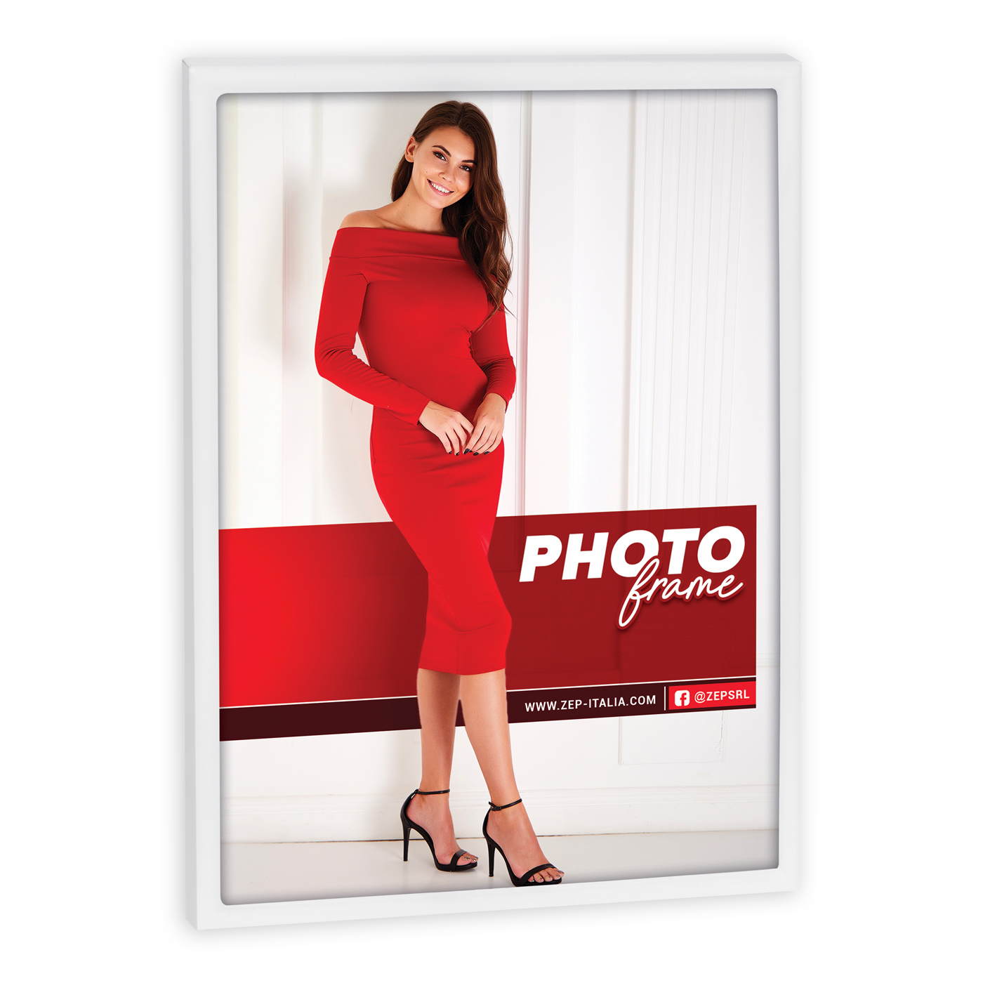 Cornice Alissa in Metallo con Foto e Montaggio Incluso – Bianca o Rossa, 4 Formati | Spedizione Gratis - immagine 2