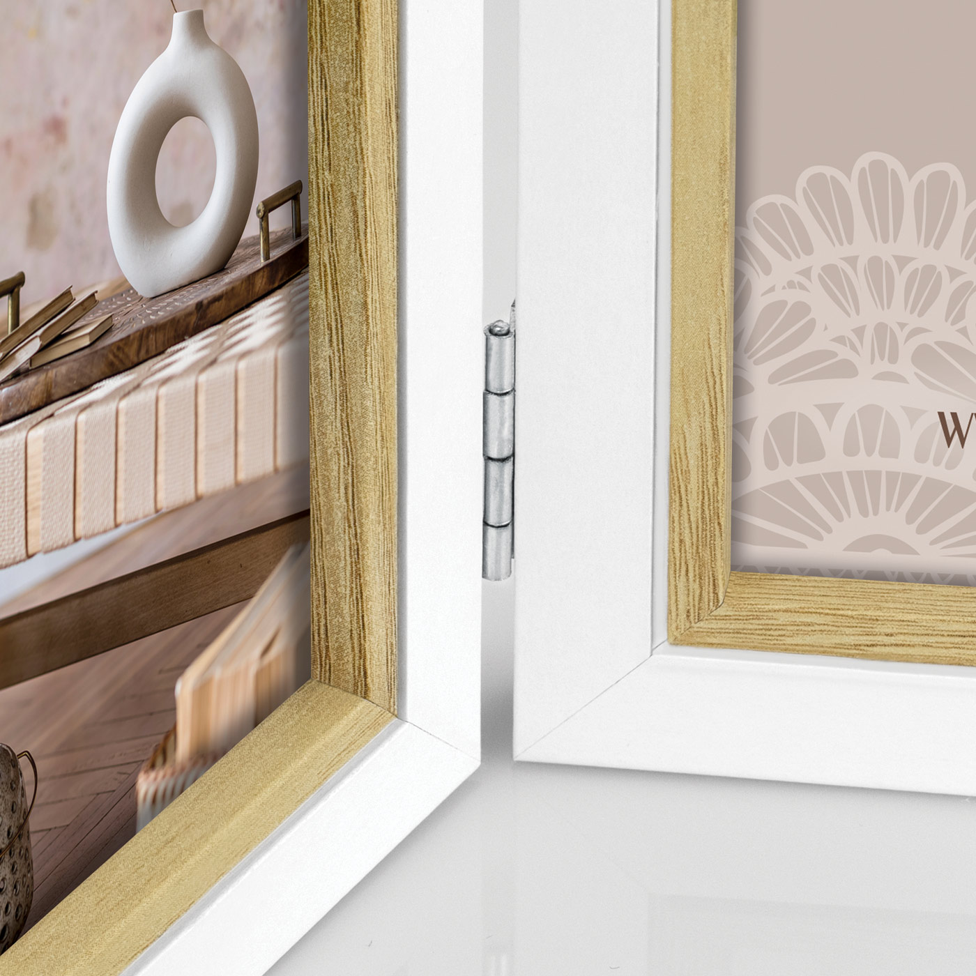 Cornice Multifoto Ayas in Legno per 3 Foto 10x15cm – Stampa e Montaggio Inclusi | Spedizione Gratis - immagine 4