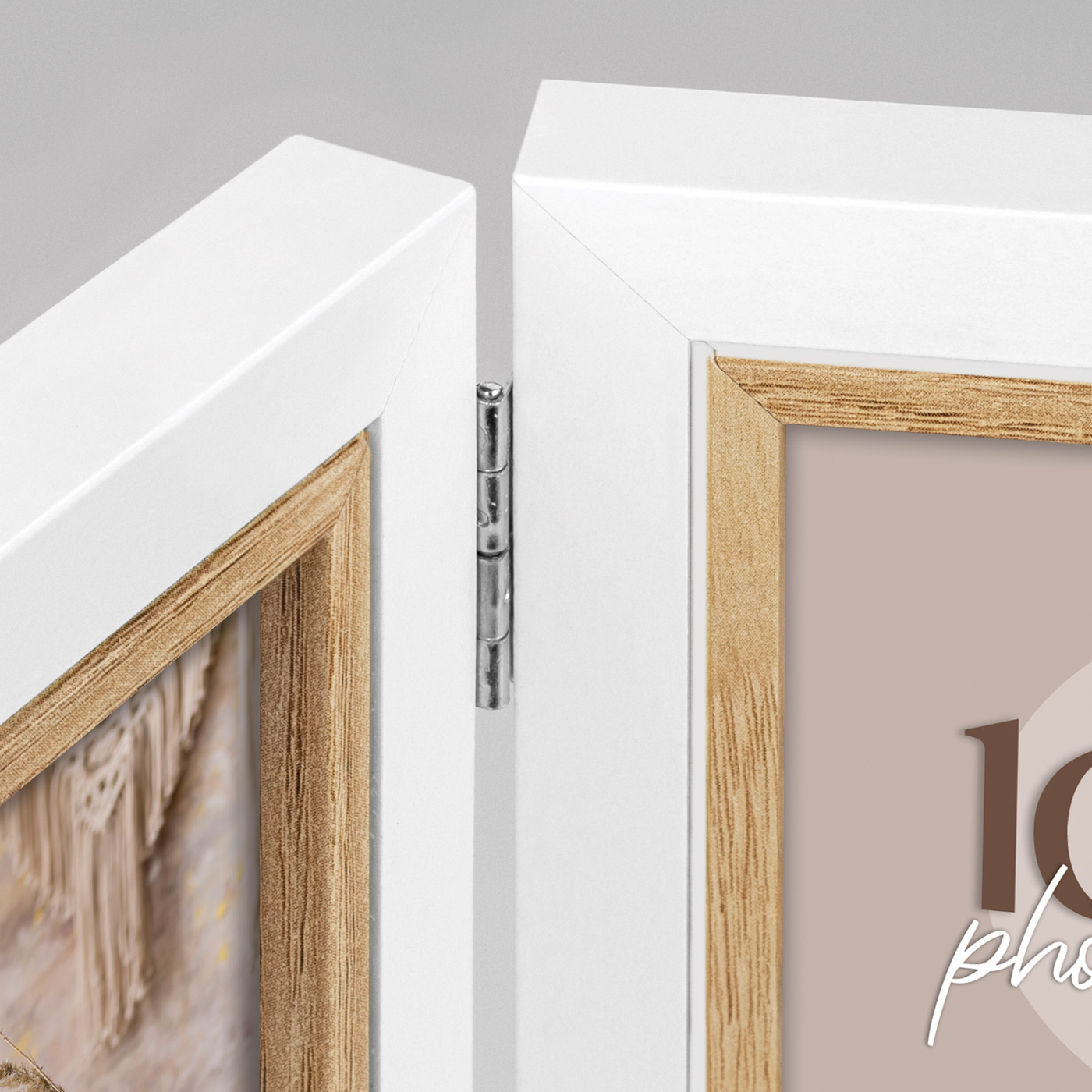 Cornice Multifoto Ayas in Legno per 3 Foto 10x15cm – Stampa e Montaggio Inclusi | Spedizione Gratis - immagine 3