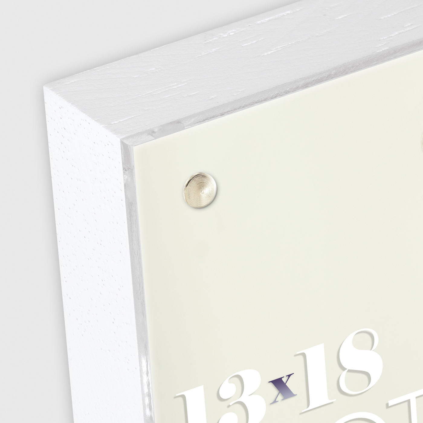 Cornice Clark White Magnetica in Acrilico e Legno – Foto Inclusa + Spedizione Gratis (3 Formati) - immagine 4