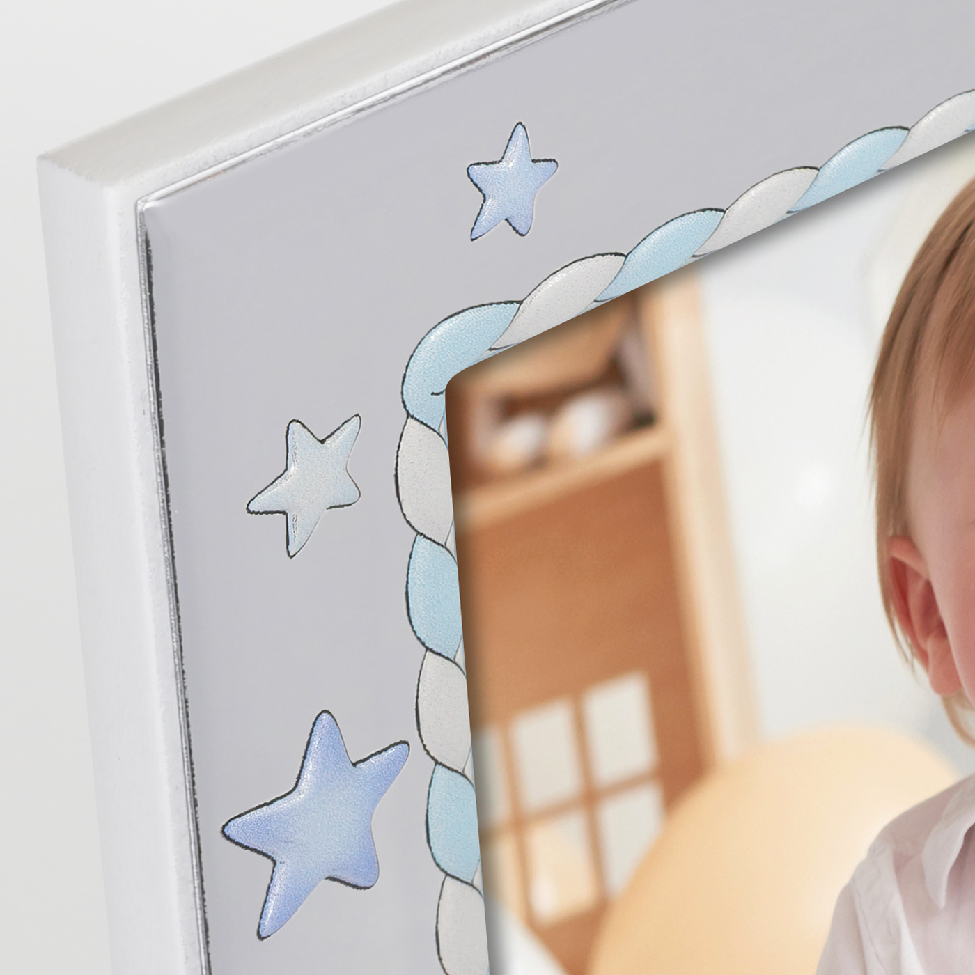 Cornice Federico 10x15 in argento 999 con stampa Kodak – nascita bimbo e bimba | Fadini - immagine 4