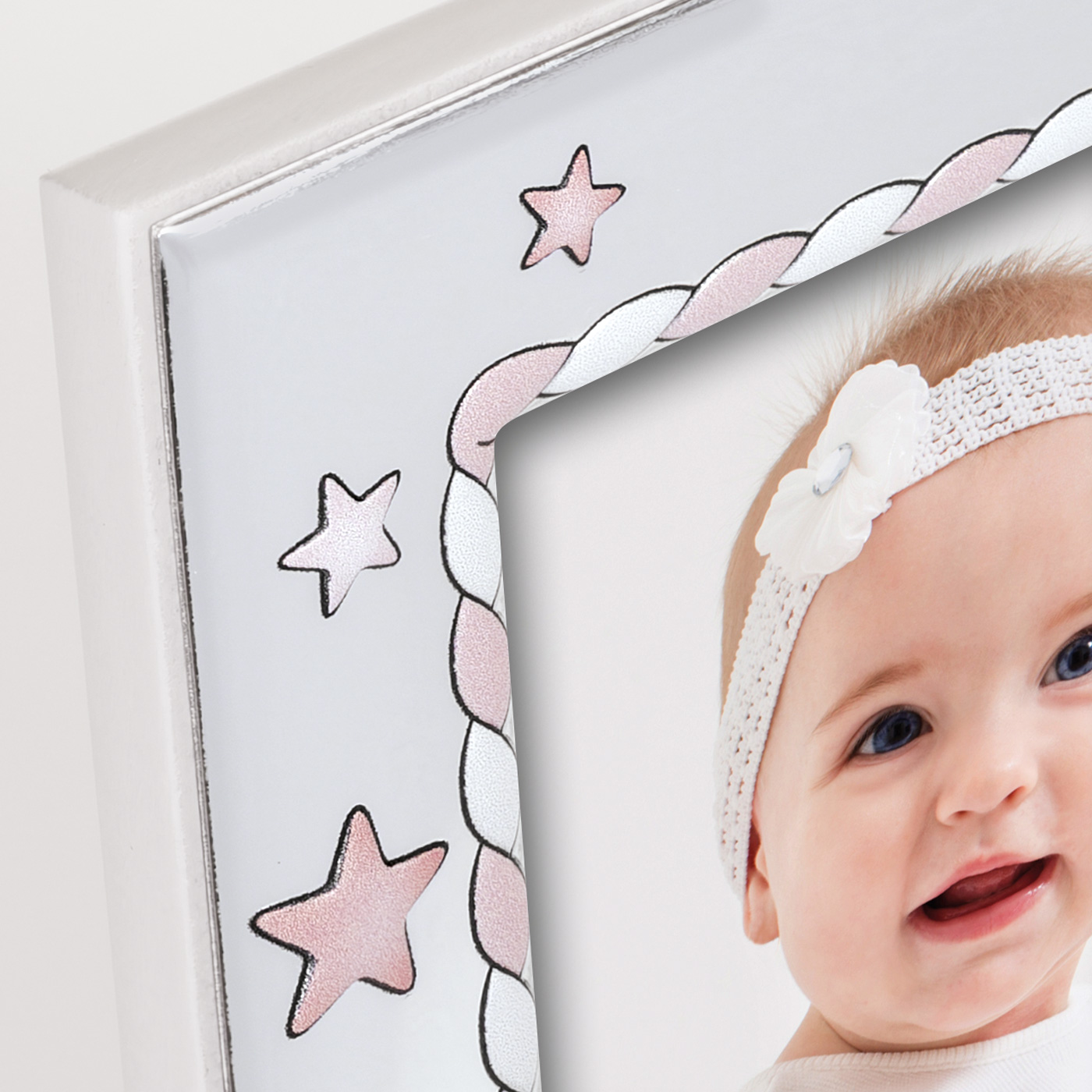 Cornice Federico 10x15 in argento 999 con stampa Kodak – nascita bimbo e bimba | Fadini - immagine 6