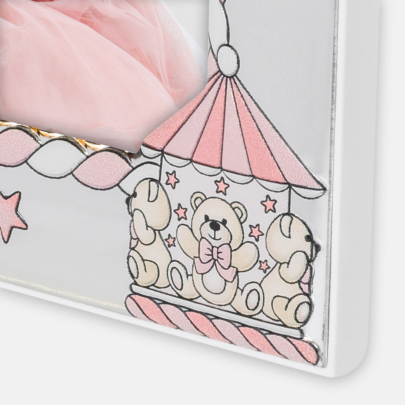 Cornice Federico 10x15 in argento 999 con stampa Kodak – nascita bimbo e bimba | Fadini - immagine 5