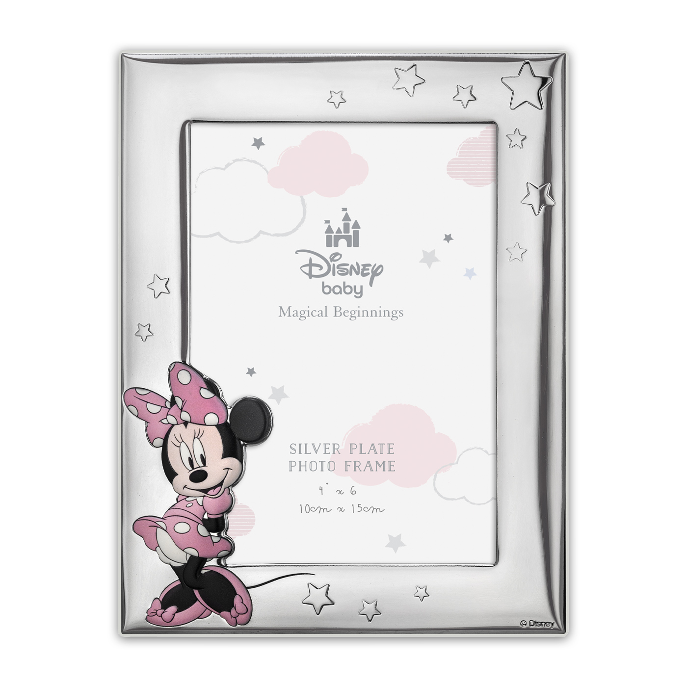Cornice Minnie 10x15 in argento 999 con stampa Kodak – regalo nascita bimba | Fadini - immagine 2