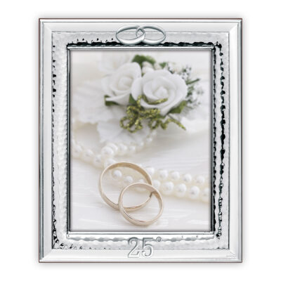 Cornice Pavia 25° anniversario 15x20 in argento 999 con stampa Kodak | Fadini