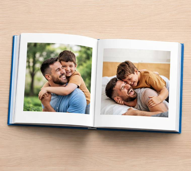 Fotolibro Festa del Papà Personalizzato con Nome – Copertina Setosa, 50 Foto su 20 Pagine - immagine 2