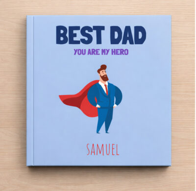 Fotolibro Festa del Papà Personalizzato con Nome – Copertina Setosa, 50 Foto su 20 Pagine