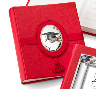Album Laurea 20x25 in argento con tecnologia sputtering – album fotografico laurea elegante | Fadini