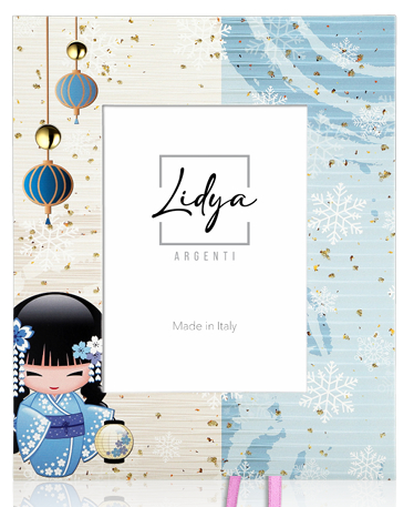 Cornice Kokeshi 13x18 in argento con tecnologia sputtering – cornice design giapponese elegante | Fadini - immagine 2