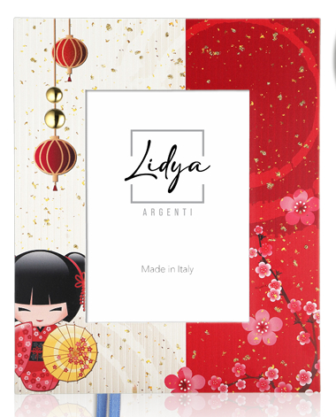 Cornice Kokeshi 13x18 in argento con tecnologia sputtering – cornice design giapponese elegante | Fadini - immagine 3