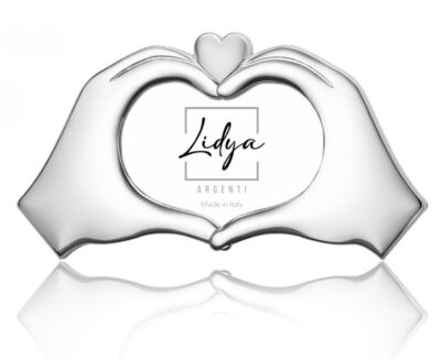 Cornice Mani a Cuore 10x15 in argento con tecnologia sputtering – cornice amore e fedeltà | Fadini